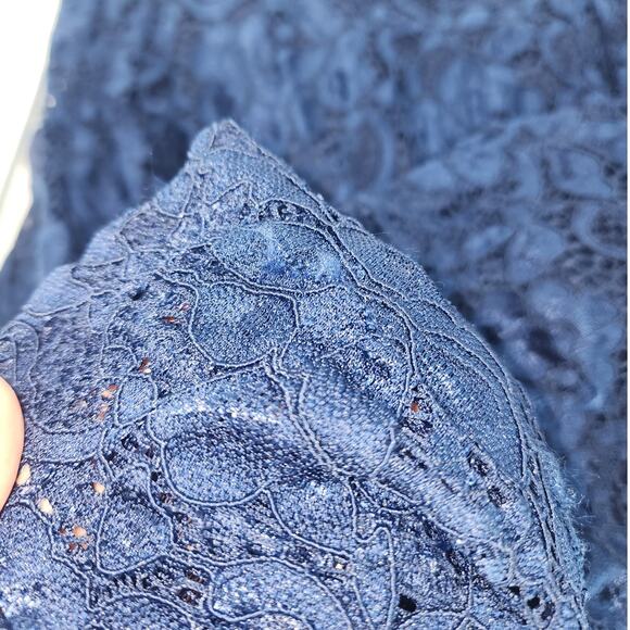 Sam Edelman Navy Blue Floral Lace Halter Midi Dress Size 2 NWT - Picture 10 of 12